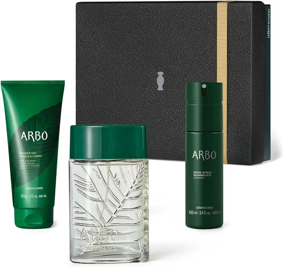 Kit Arbo: Colônia 100ml, Body Spray 200g e Shower Gel 100ml
