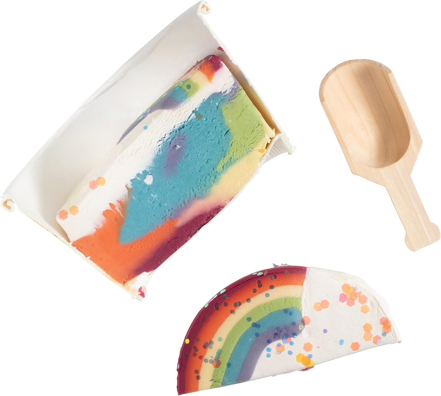 Land of Dough All-Natural Play Dough/Modeling Clay - Over The Rainbow, Multi-Colored 7 Oz PlayDough Cup, with Scooping Tool - Crafted from Natural & Sustainable Ingredients, Made in US