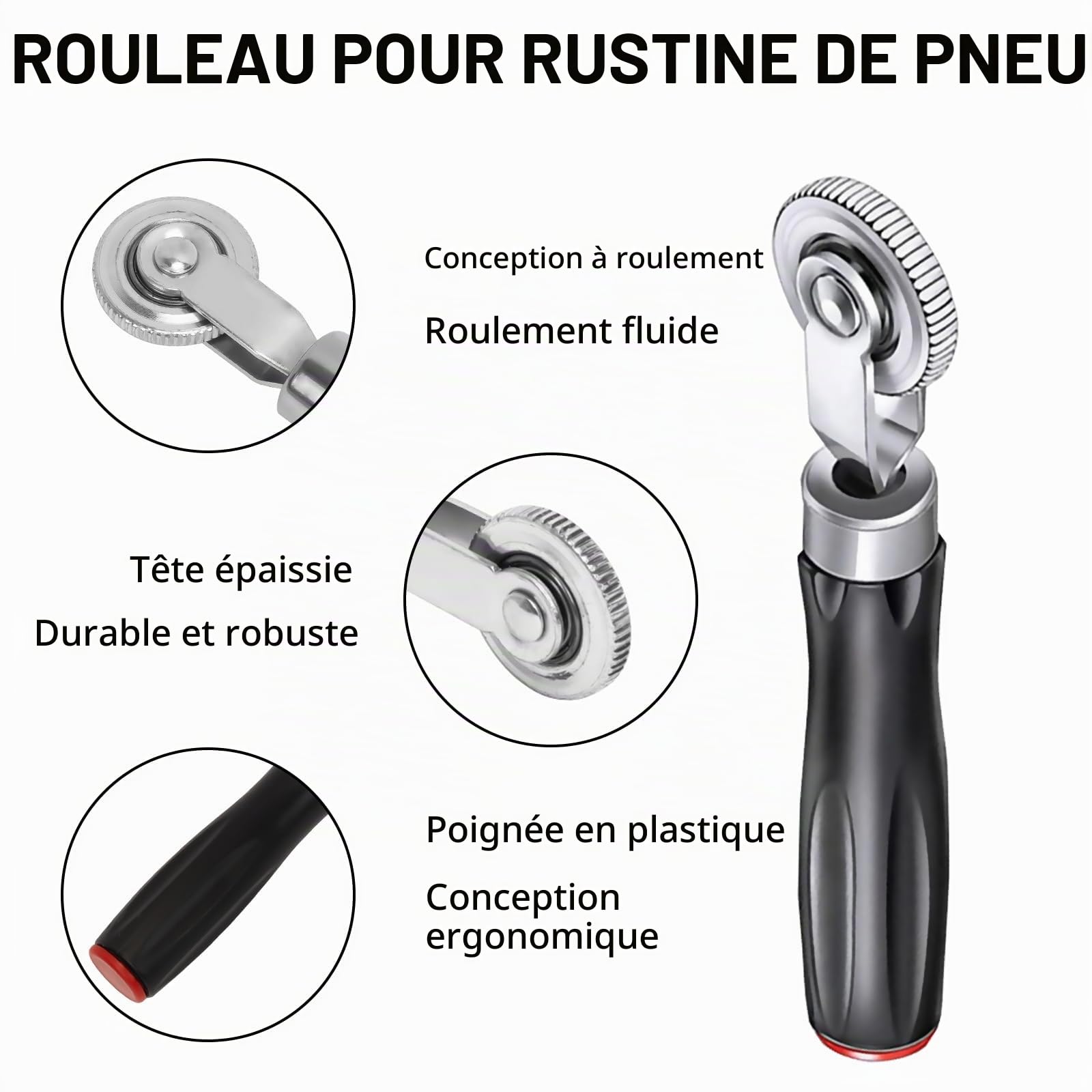 Kit De Réparation De Pneus, 27PCS Outil De Réparation De Pneus Kit De Rustines Pour Pneus Bouchon En Caoutchouc En Forme De Champignon Pour Réparation De Pneus De Voiture Camion Moto Vélo