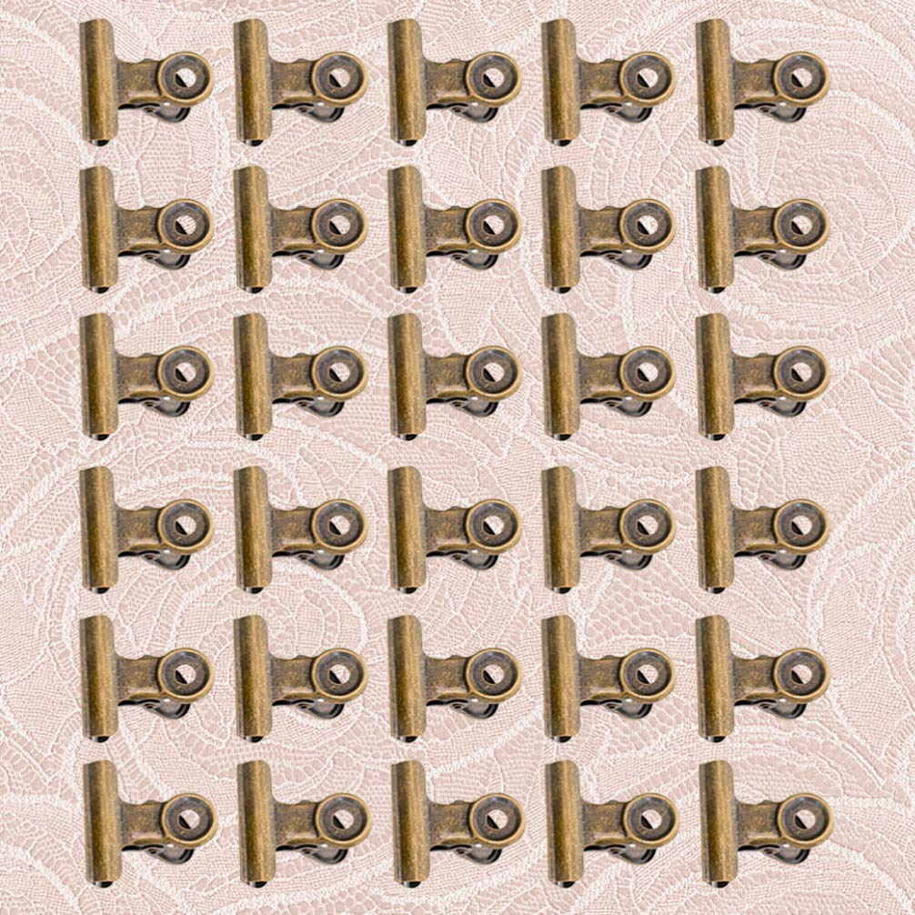 Segregatory, 40 szt. Metalowe klipsy Bulldog, klipsy zawiasowe, klipsy do papieru, metalowe klipsy składane