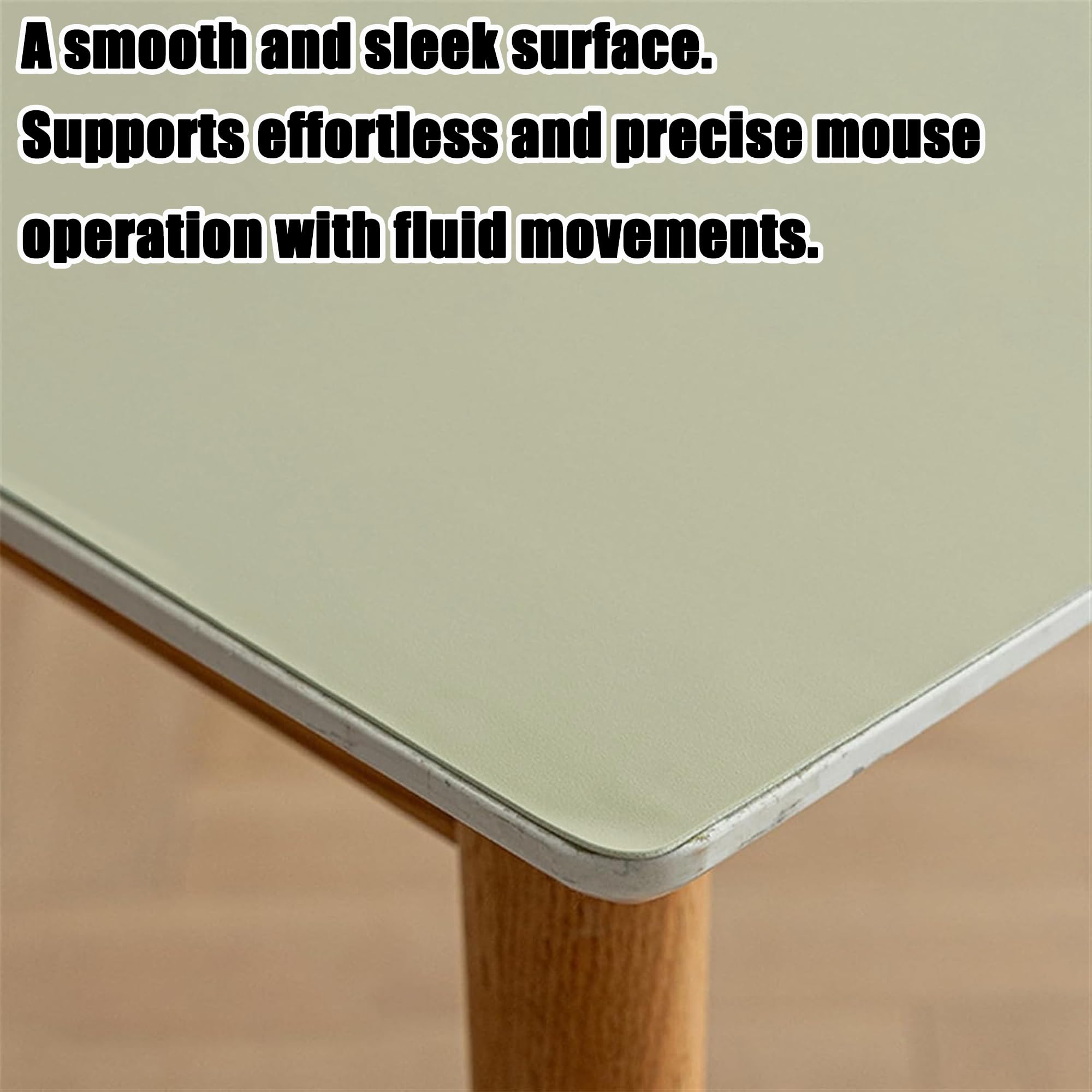 Sottomano Scrivania 90 x 110 cm Impermeabile Sottomano da Scrivania con Bordi Angolati Facile da Pulire per Computer Portatile, Tastiera, Tappetino Protettivo per Tavolo, Verde