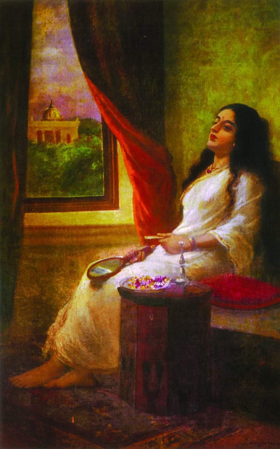 Vilppana - Raja Ravi Varma Painting Recopy - Indian Girl After Bath ...