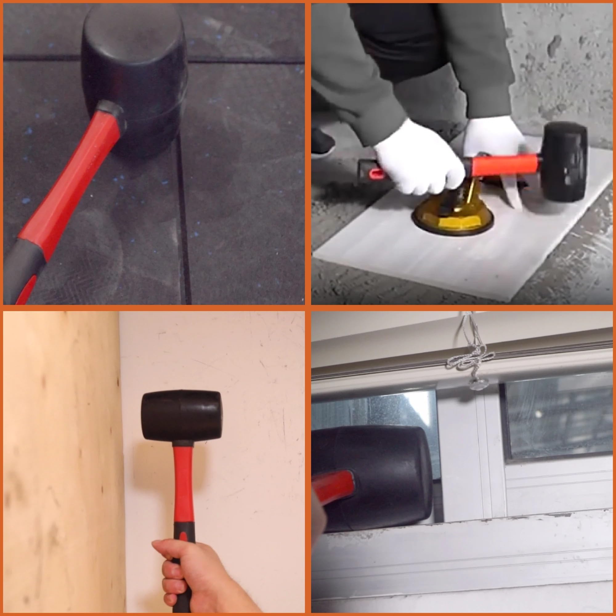Gummihammer Robuster Gummihammer for die DIY-Möbelmontage, Hammer mit massivem Kopf und isoliertem Anti-Rutsch-Griff