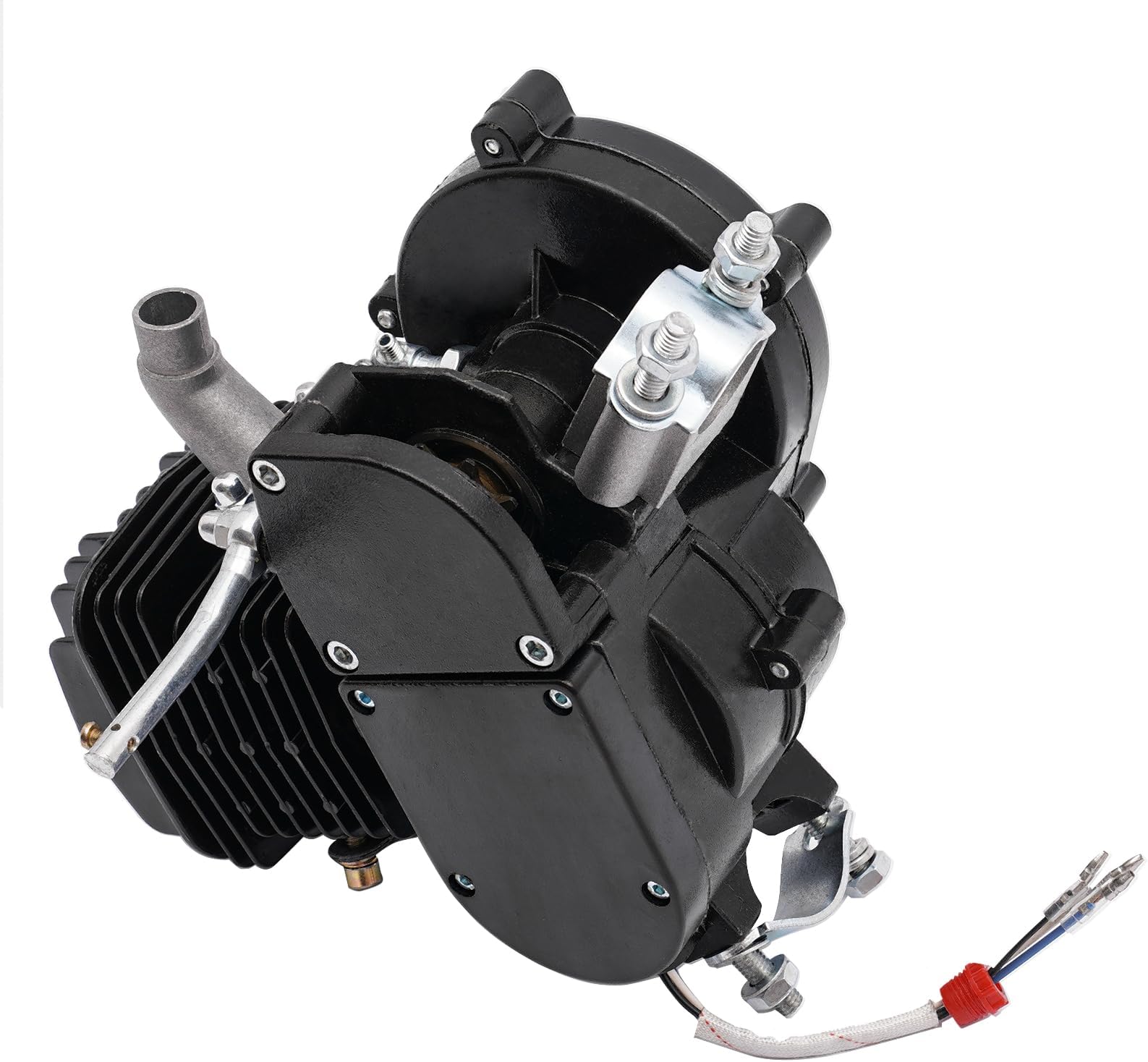 2-Stroke Bicycle Engine, 80CC Gas Motorized Bike Engine Kit, 5500r/min Bicycle Motorized Petrol Gas Motor Engine for Mountain Bikes, Cruisers, Motorcycles, Road Bikes (Black)