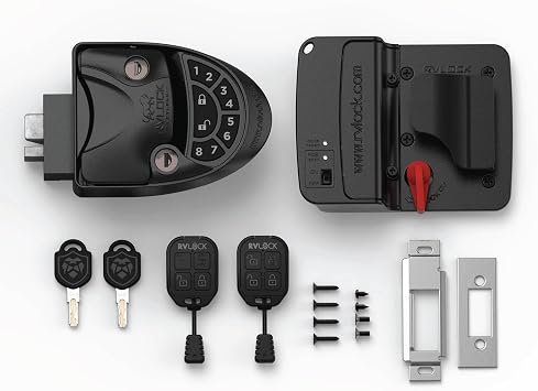 RVLock V4 Keyless RV Door Lock, Full Metal, for Campers/5th Wheels/Trailers