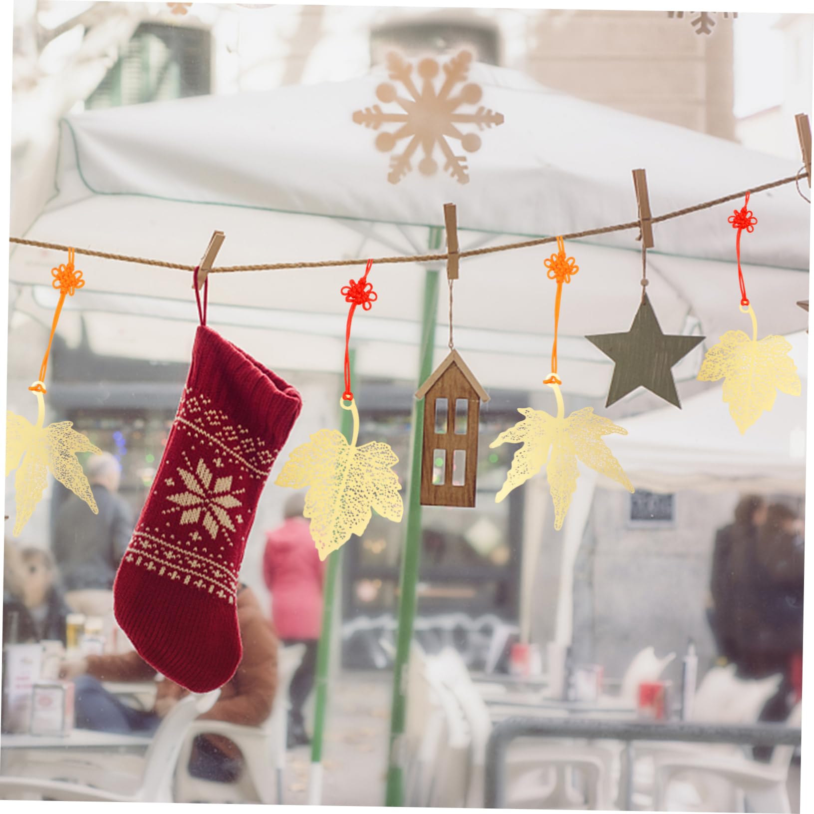 Ciieeo 14pezzi Decorazione Sospesa in Foglie Ornamento per Albero di Natale Ciondolo per Festival Articoli per Decorazioni per Feste Leggero e Sicuro Facile da Appendere