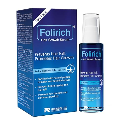 Regaliz Folirich Hair Growth Serum | Promotes Fuller, Thicker, and Healthier Hair | Reduces Hair Fall and Strengthens Hair | Suitable for Men and Women | 60mL