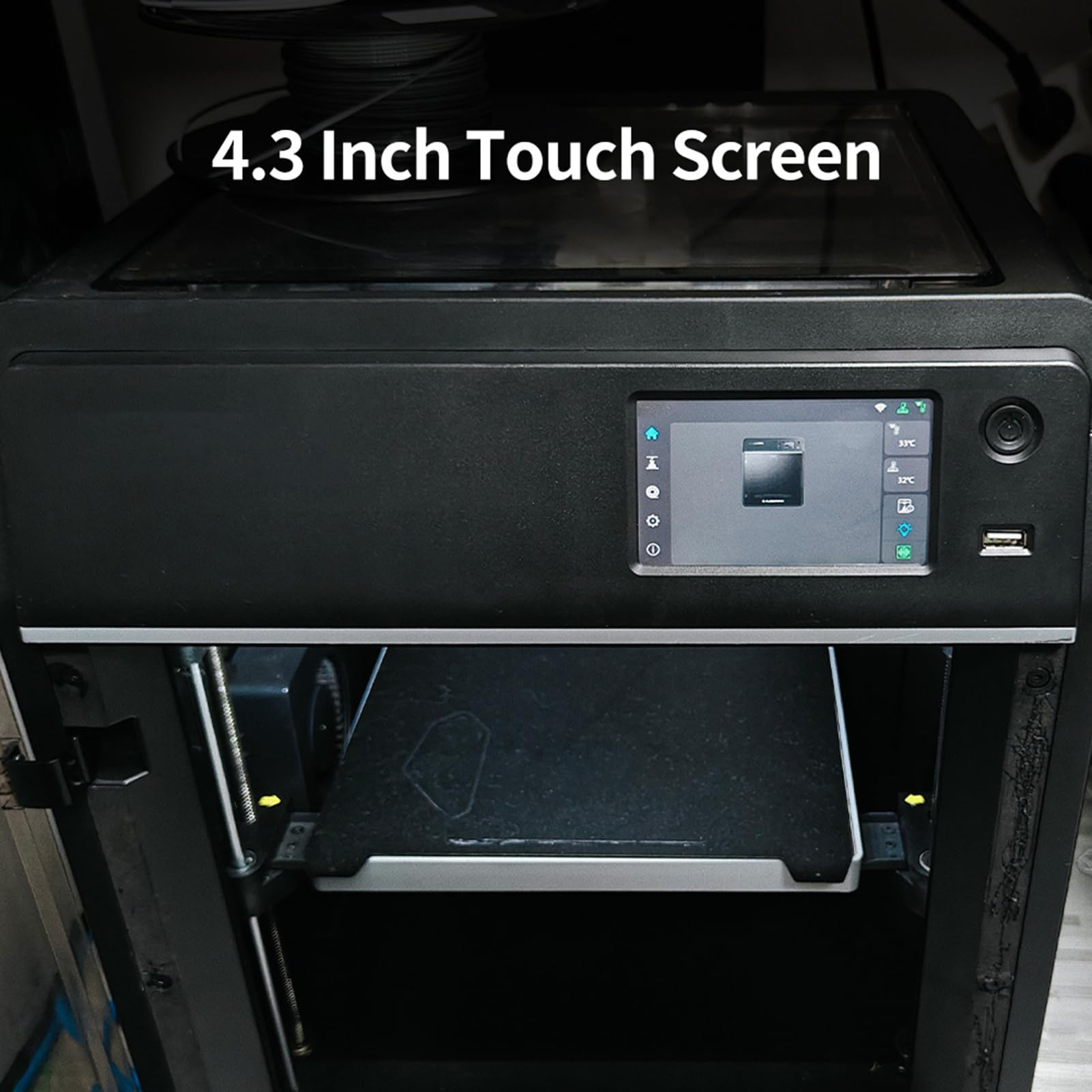 Hyuduo 3D-Drucker-Touchscreen-Baugruppe Als Ersatz für Adventure 5M Pro 4,3-Zoll-LCD-Display mit Kratzfestem, Klarem Bildschirm