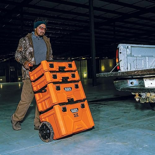 Miniatura 8 de Klein Tools 54802MB MODbox - Caja de herramientas rodante, organizador de herramientas portátil resistente con montaje lateral, ruedas de goma de 10