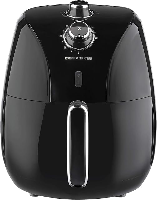 Proctor Silex 5.8 Quart Air Fryer, Black, 1700W Large Air Fryer for Family Meals, Adjustable Temperature Control, 60 Minute Timer, Nonstick Removable Basket, Easy-Clean Air Fryer (35060)
