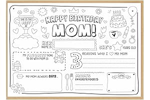 CJ&M Happy Birthday Mom Coloring Page: A Thoughtful Mom Gift from Kids