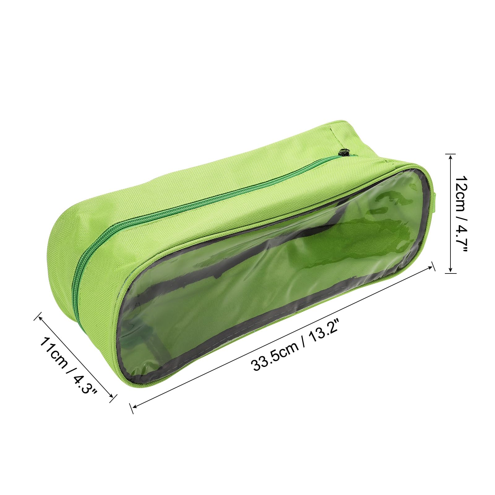 PATIKIL Golf-Schuhtasche, tragbare Sportschuh-Organizer-Tasche, atmungsaktiv, mit Reißverschluss, Schuhbeutel für Sport, Fitnessstudio, Reisen, grün