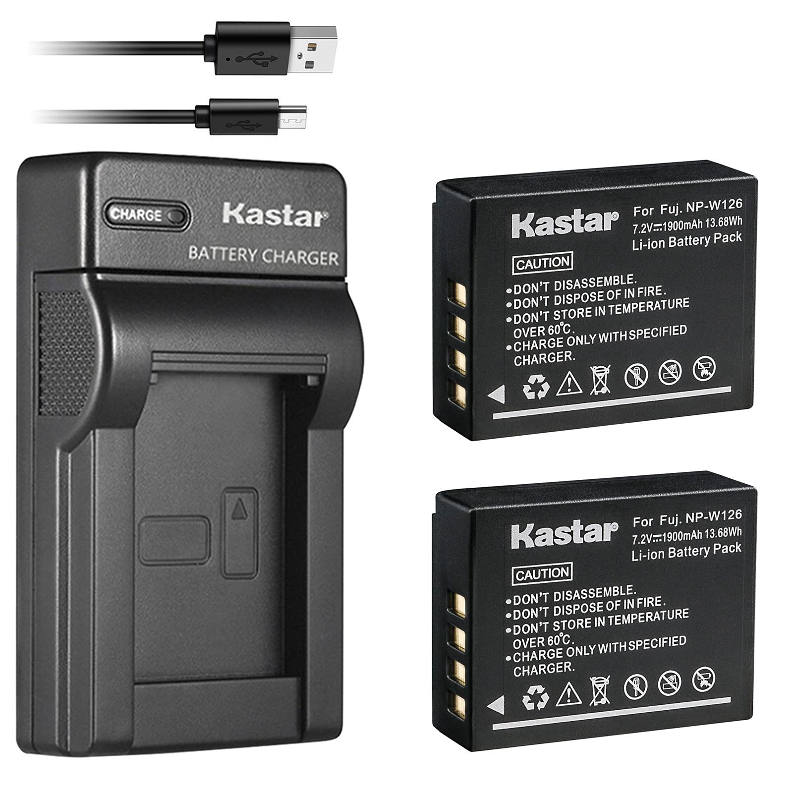 Amazon.com : Kastar Battery (X2) & Slim USB Charger for Fujifilm