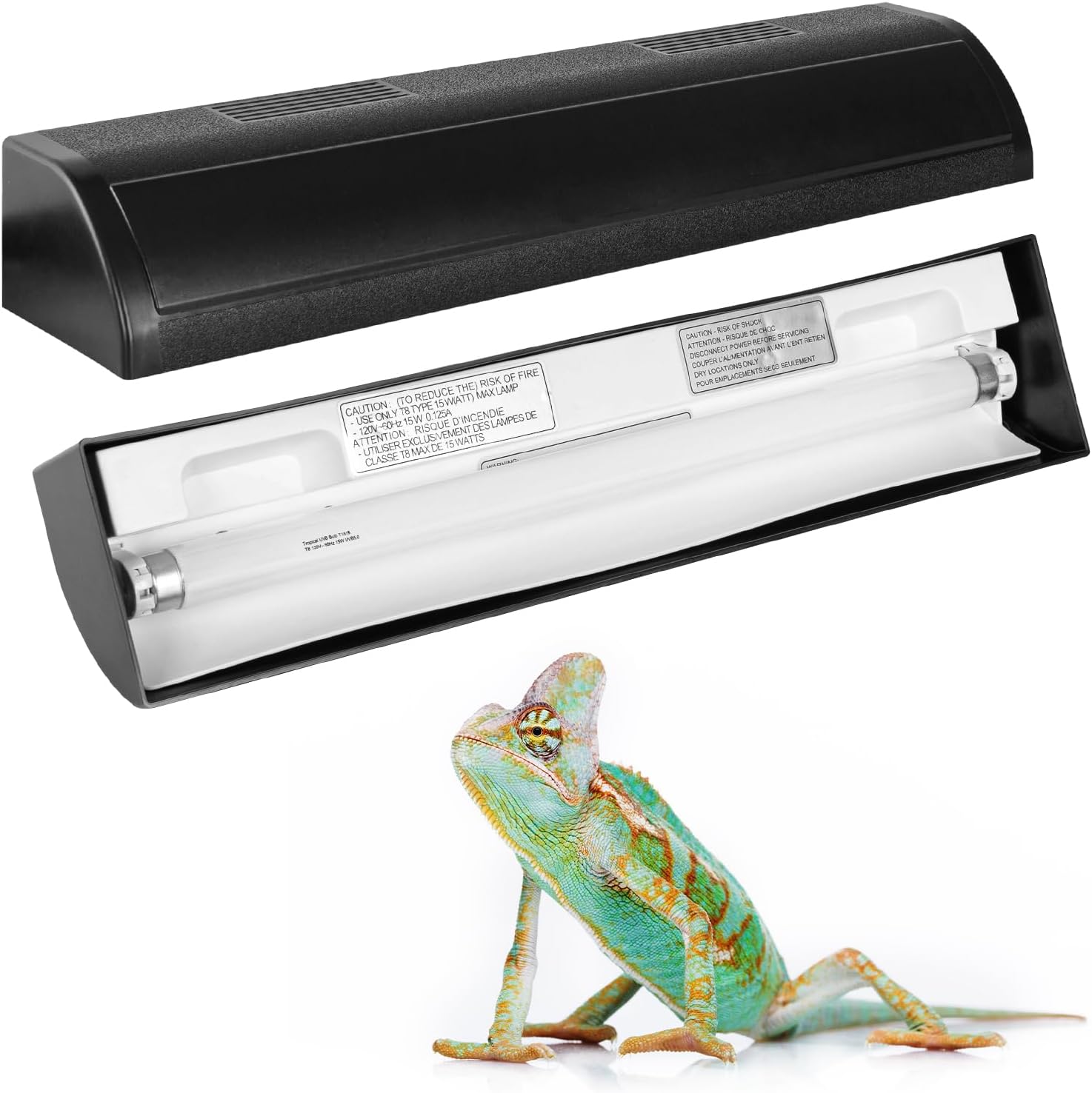 CAVACHEW UVB Reptile Light Fixture Combo Kit, T8 Reptile