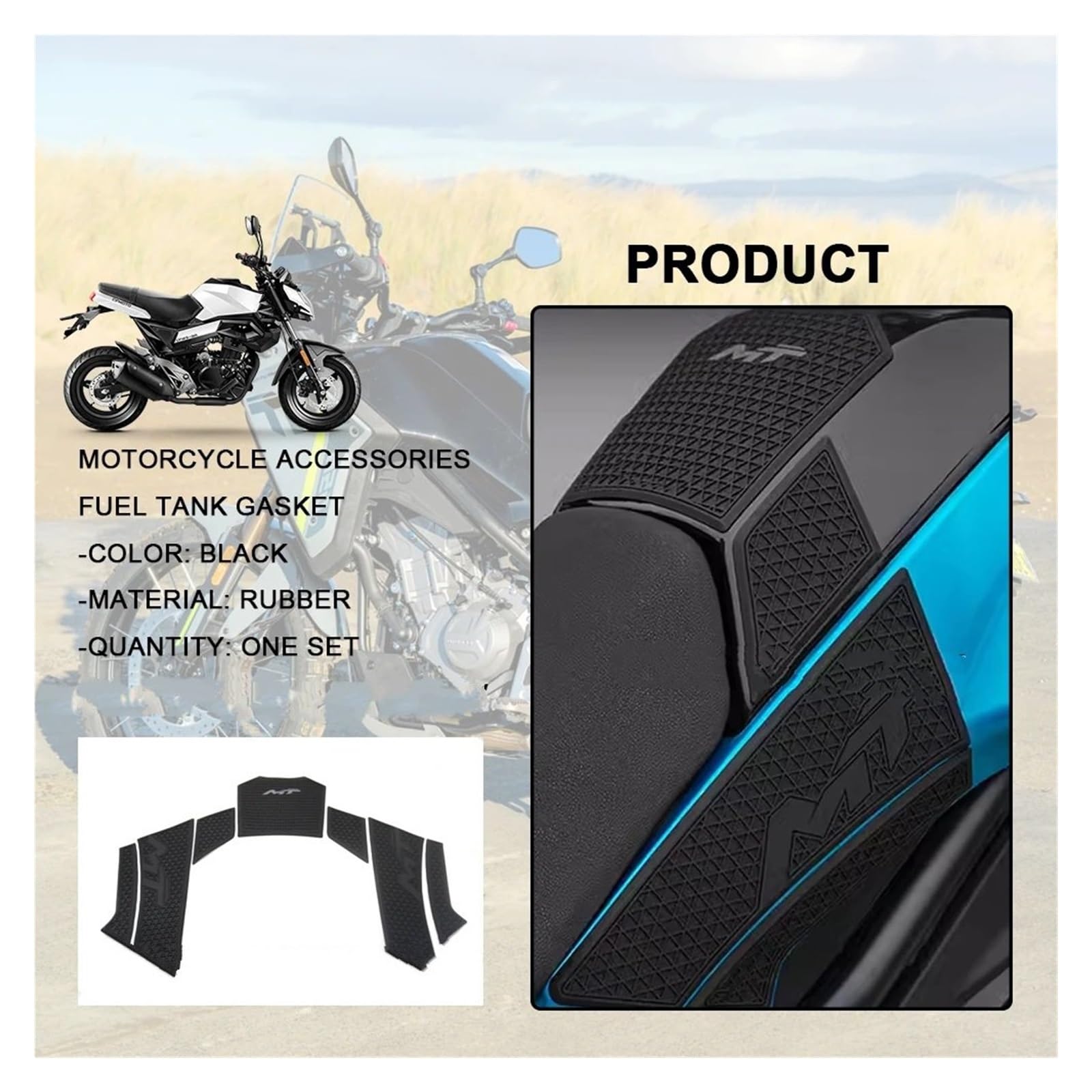 Płyta ochronna zbiornika Pasuje do 450MT MT450 MT 450 MT akcesoria motocyklowe osłona zbiornika oleju paliwa naklejki ochronne gaz kolano Grip Mat(A)