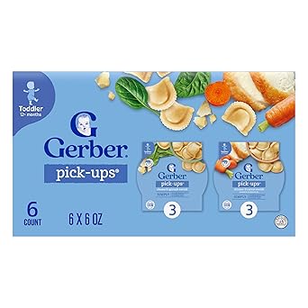 Gerber Toddler Food, Ravioli Multipack, Gerber Pick-Ups, Baby Led Feeding, Variety 6PK
