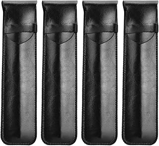 Portapenne in Pelle MZSM 4 pezzi Astuccio in Pelle Retrò Holder a Mano Penna Stilografica Penna Sacchetto Morbido Manicotto Protettivo Copertura per Apple Matita, Penna a Sfera, Pennino Touch
