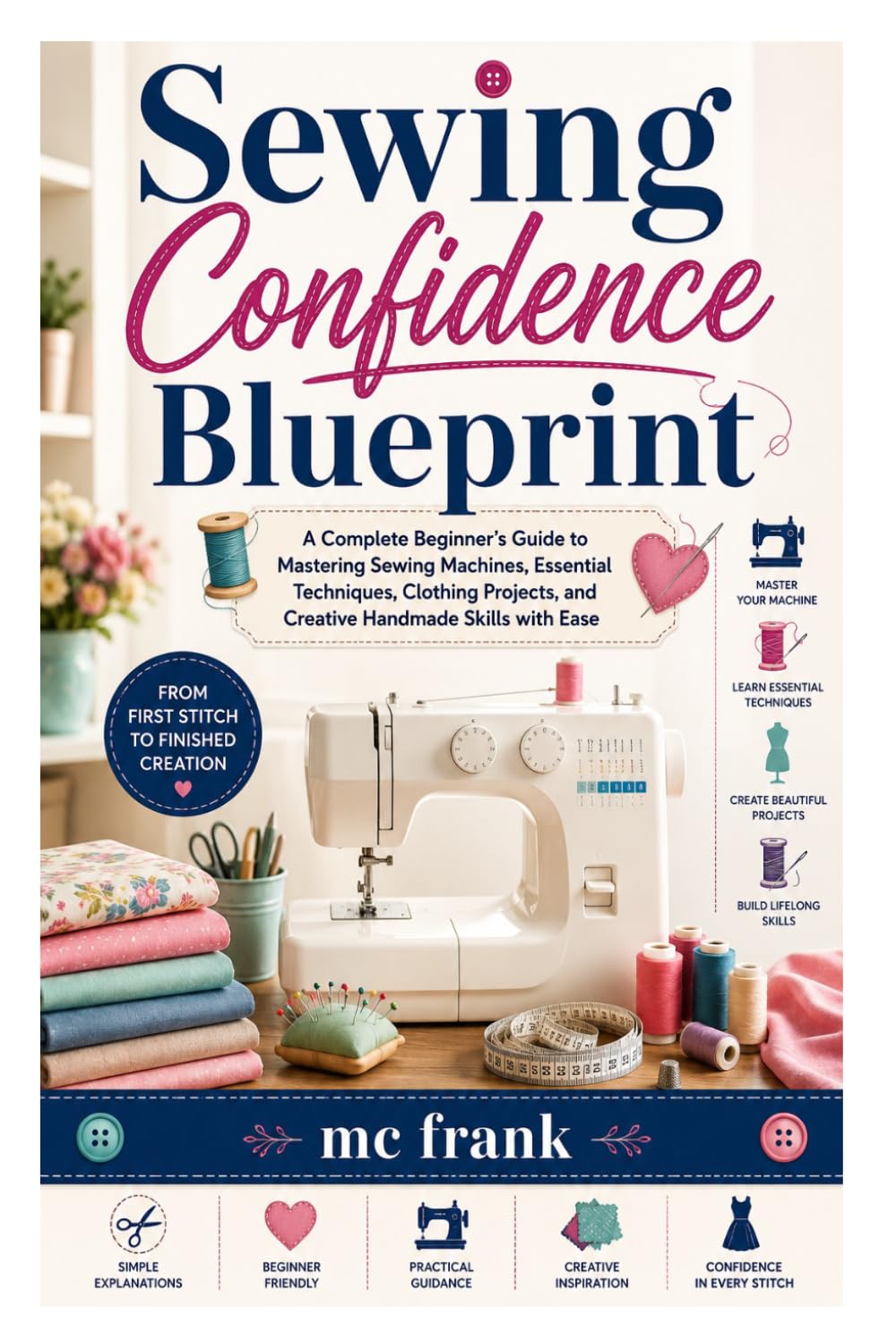 Sewing Confidence Blueprint: A Complete Beginner’s Guide to Mastering Sewing Machines, Essential Techniques, Clothing Projects, and Creative Handmade Skills with Ease
