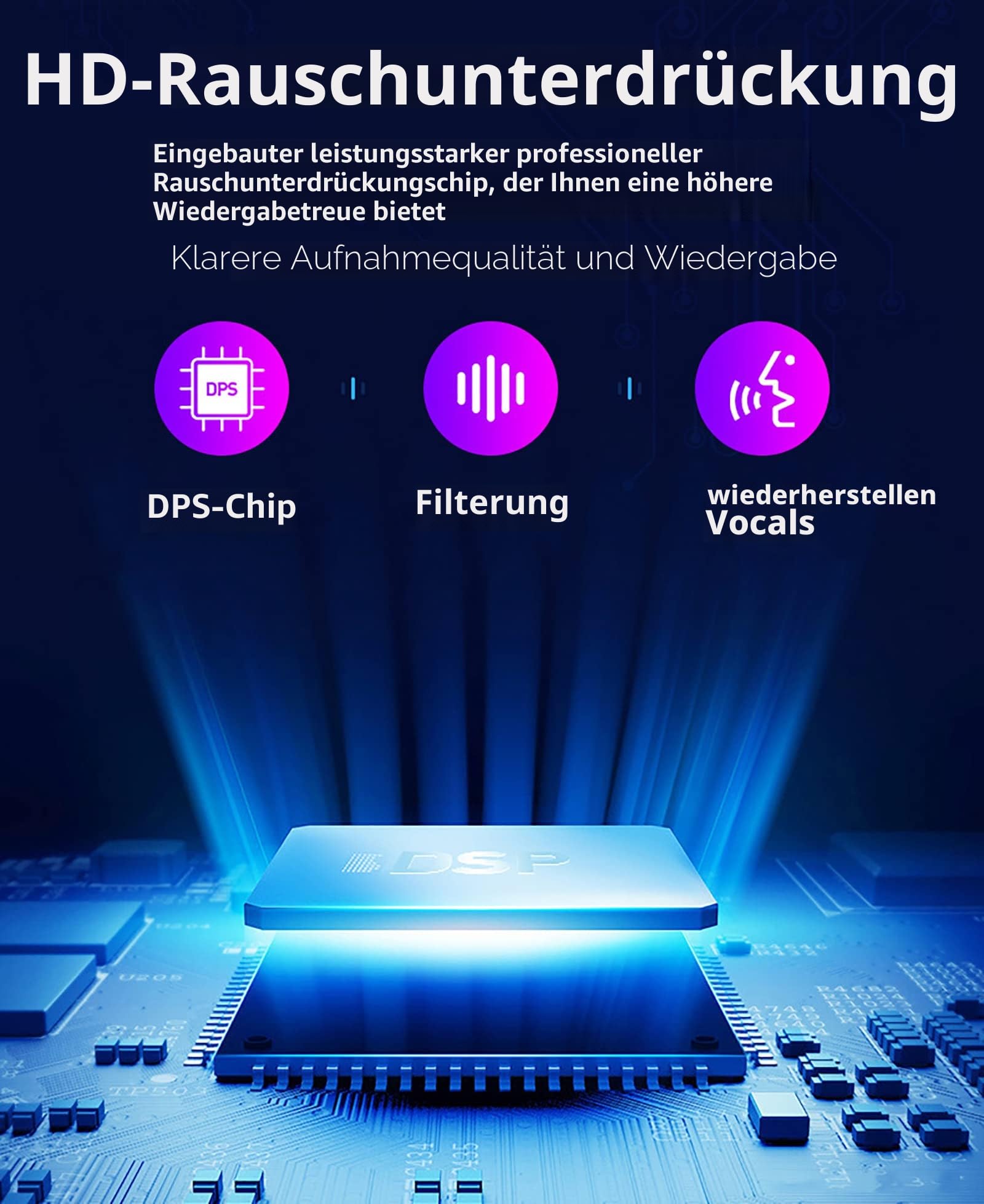 WANGCL Mini-Diktiergerät in Anhängerform, professionell, digital, aktiviert, 60 Stunden Standby-Zeit, USB-Stick mit Geräuschunterdrückung (8 GB)
