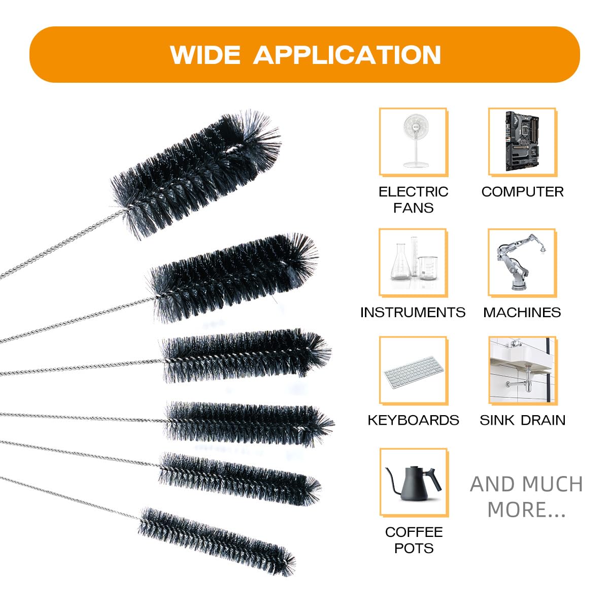 Brush Family Straw Cleaner Brush Set - 6 Piece Kit -4