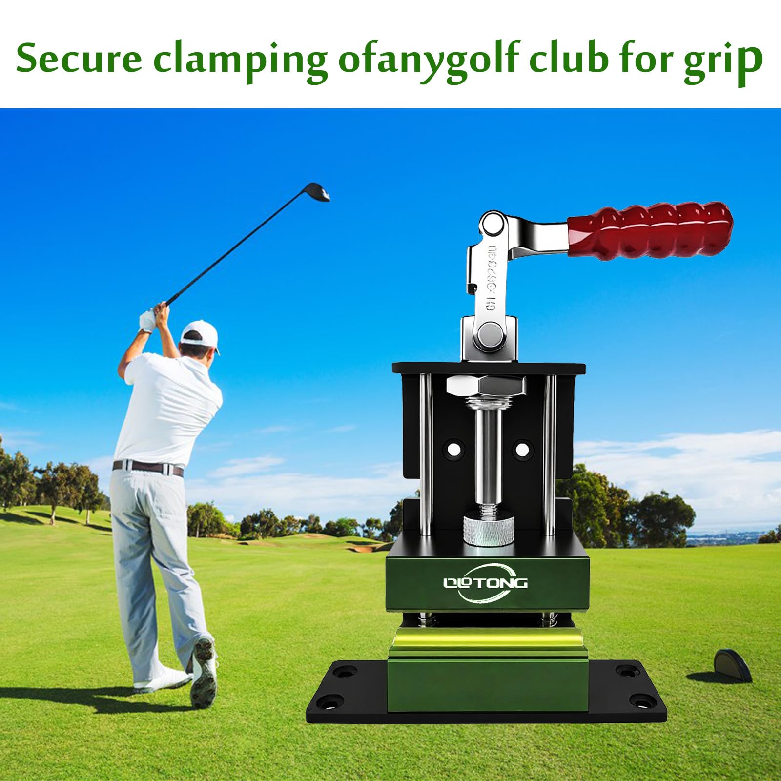 Upgrate Drill-Free Drill Installation Golf Club Vise Clamp,Golf Grip  Removal Tool,Golf Club Regripping Kit