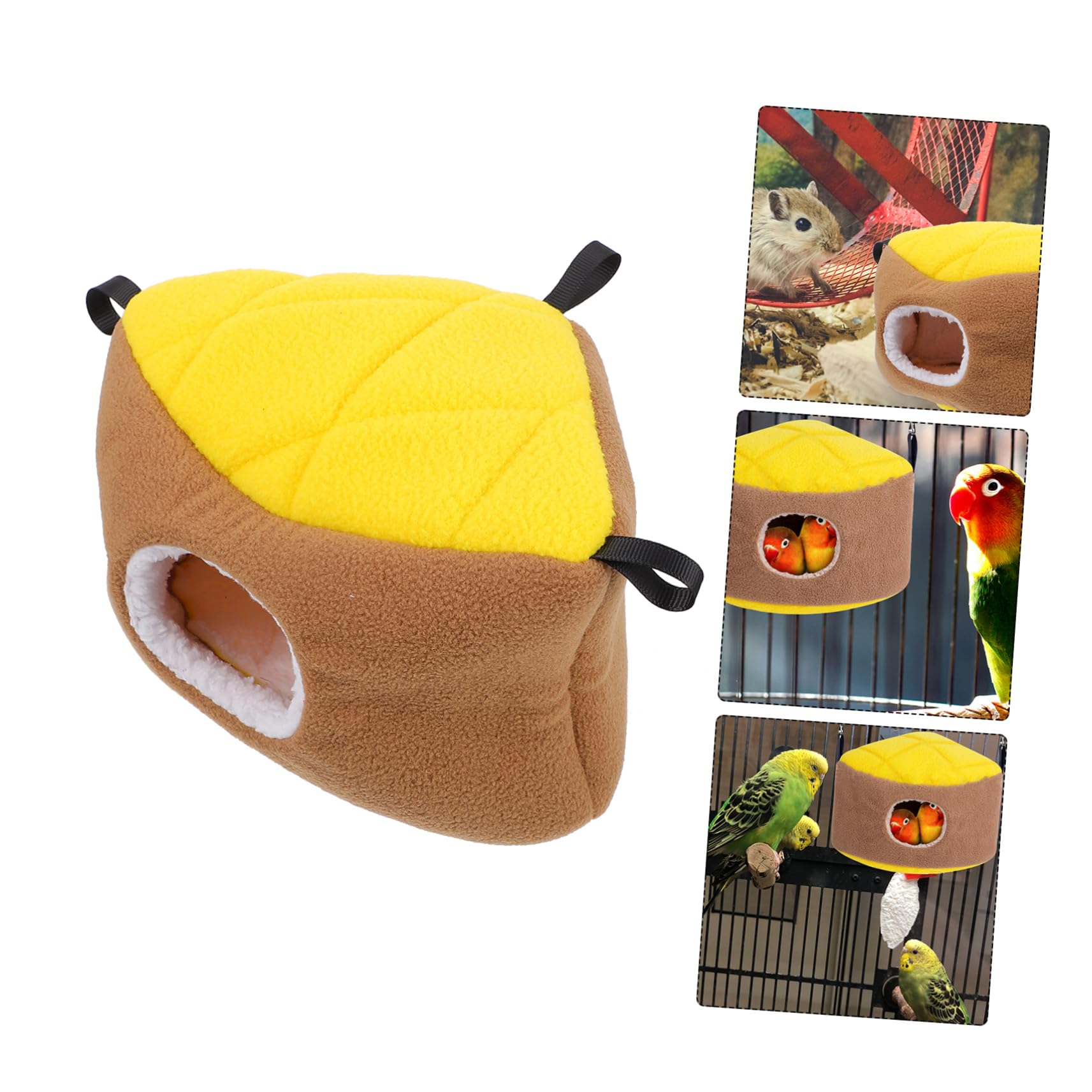 Sosoport Bird Snuggle Hut Nest for Parrots Hamsters Small Pets Warm Cozy Sleeping Bed Winter Warmth Easy to Animal Hammock for