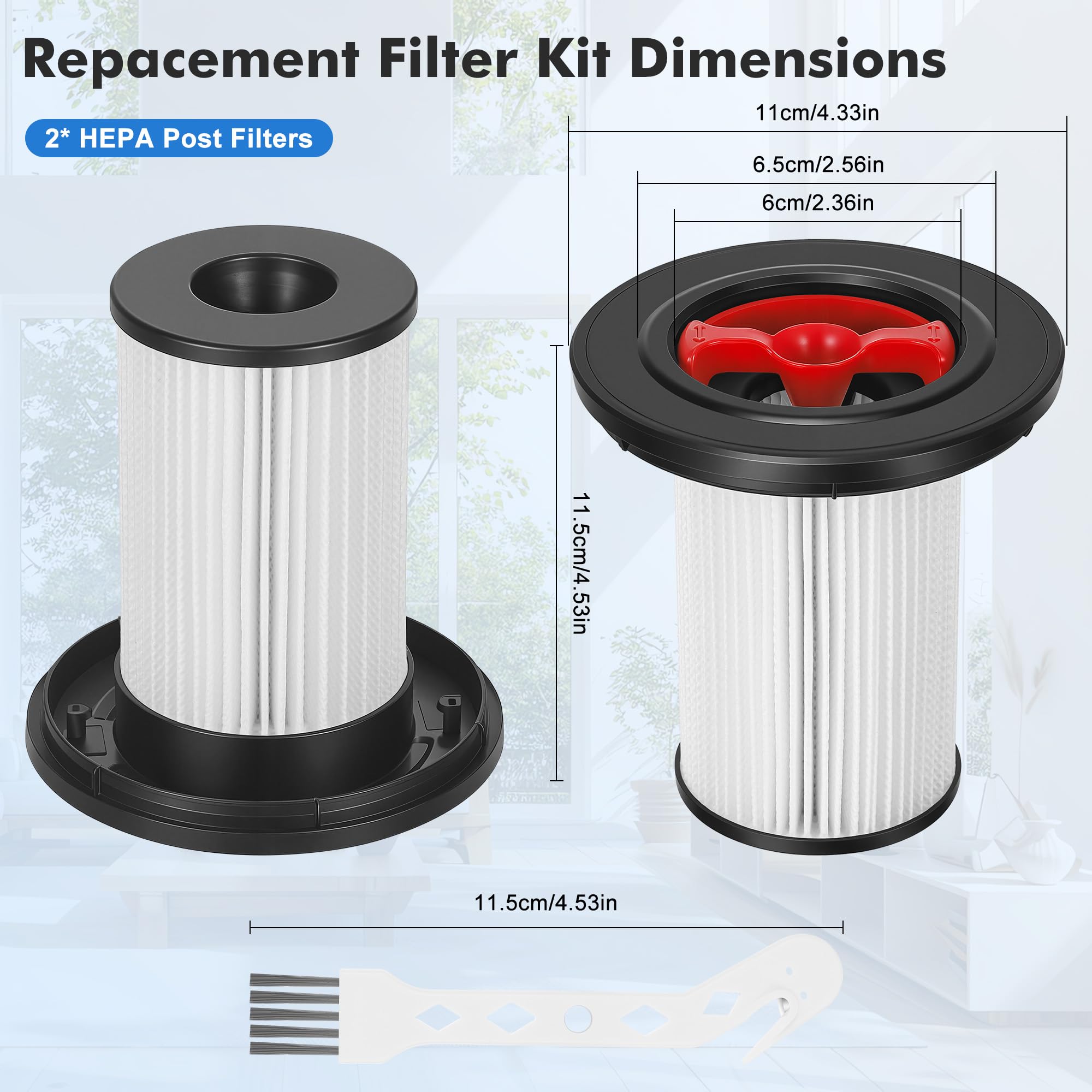 Accesorio Bosch Gen2 Filtros HEPA Repuesto Bosch Unlimited Series 8 - Juego Para Aspiradora, Compatible Con 12036642 Y 12023349 Filtro Hepa Repuesto Bosch Unlimited Series 8