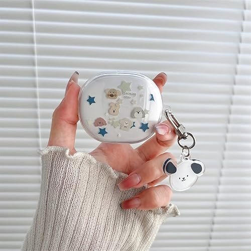 Funda protectora transparente de TPU suave con diseño de animales de dibujos animados, compatible con auriculares Xiaomi Redmi Buds 4 Lite, funda