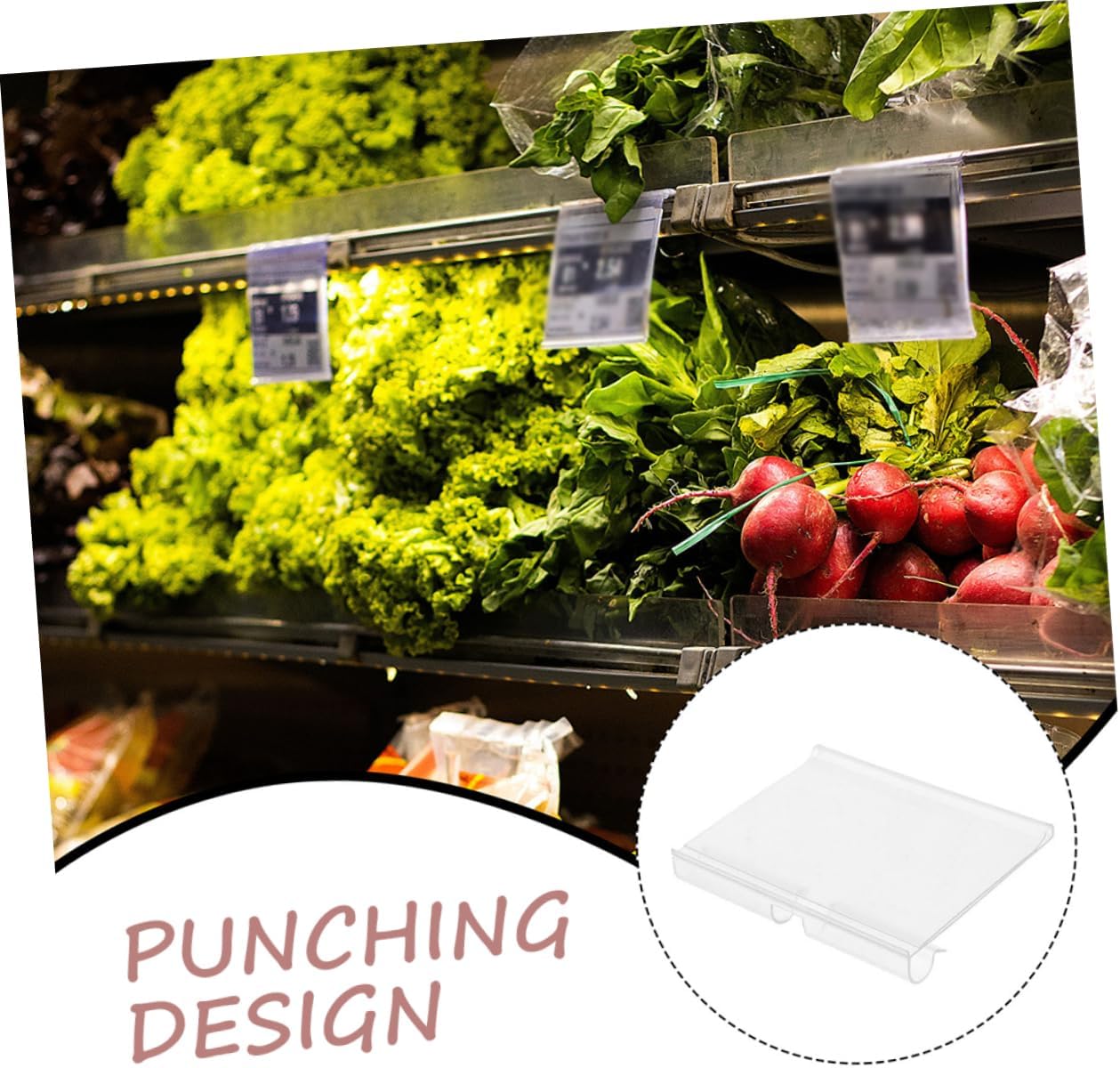 SEWACC 20Pcs Transparent Price Tag Holder for Shelves Multi Functional Sign Display Stand Easy to Install Price Labels for Supermarkets Retail Stores and Events
