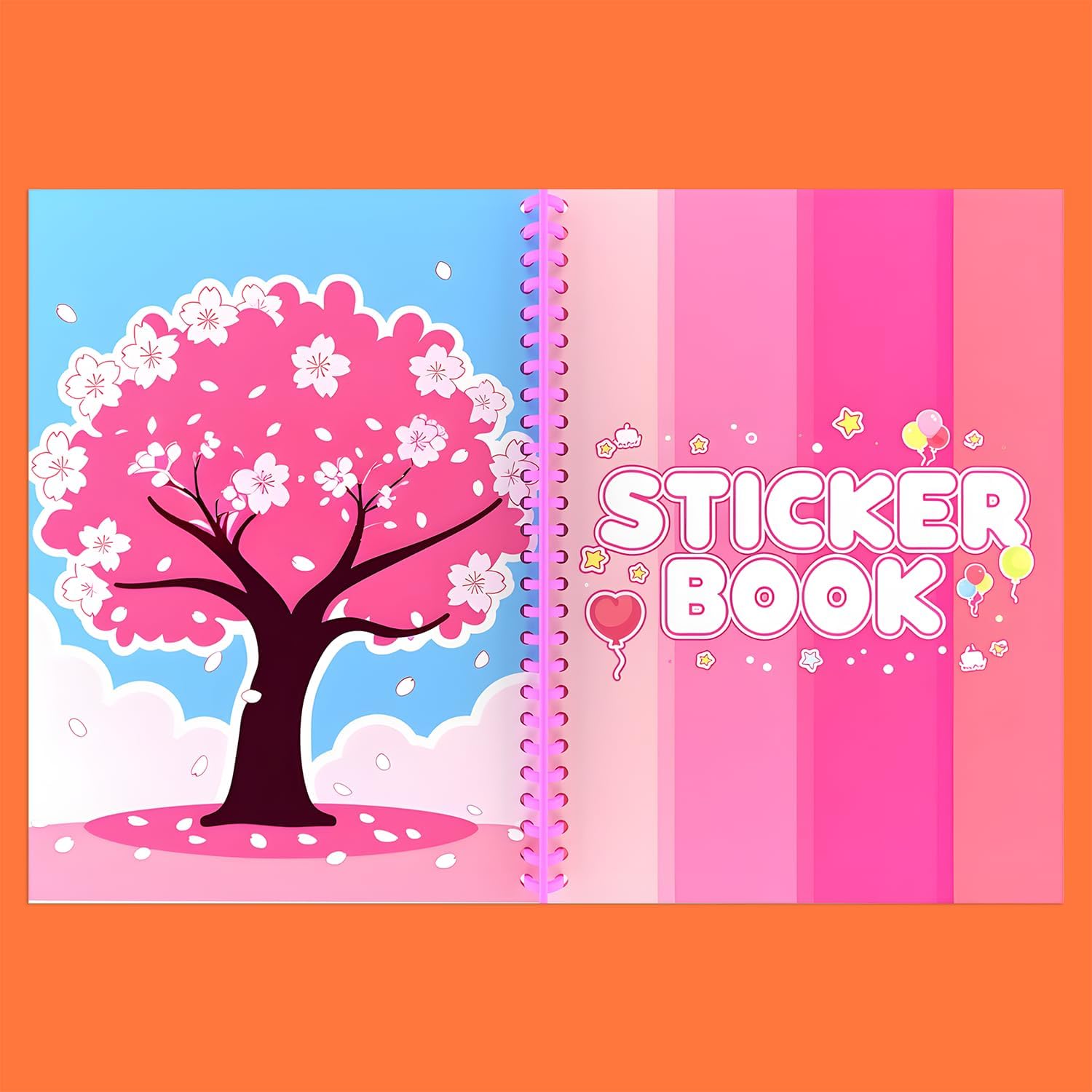 B5 Reusable Sticker Collecting Book Blank Sticker Album (Style B Pink) image 4