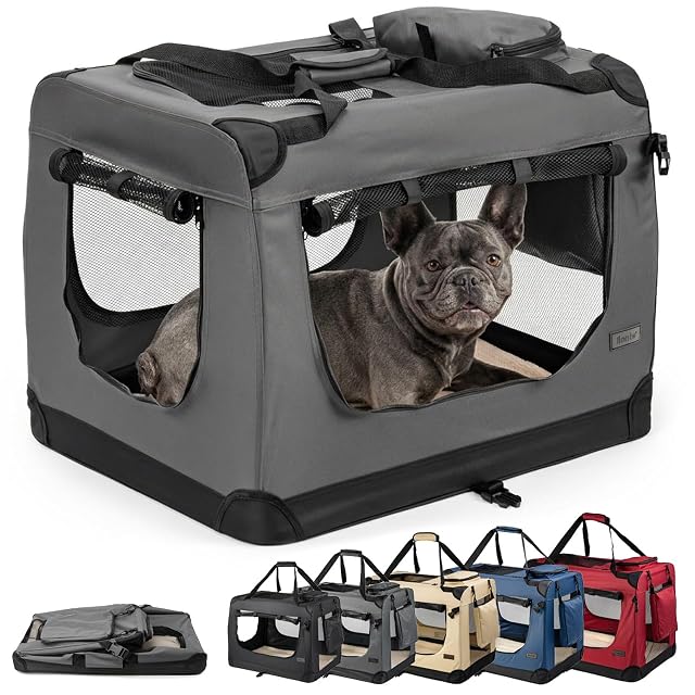 lionto Transportín para Perros Bolsa transportín para Perros Transportín Plegable Autobox Bolsa para Animales…
