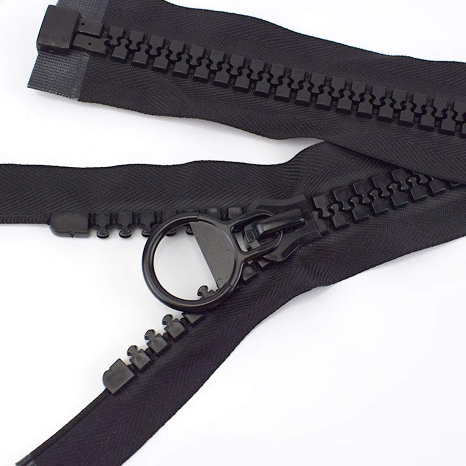 Amazon.co.jp: zips,20# 樹脂ジッパー ブラック オープンエンド オート