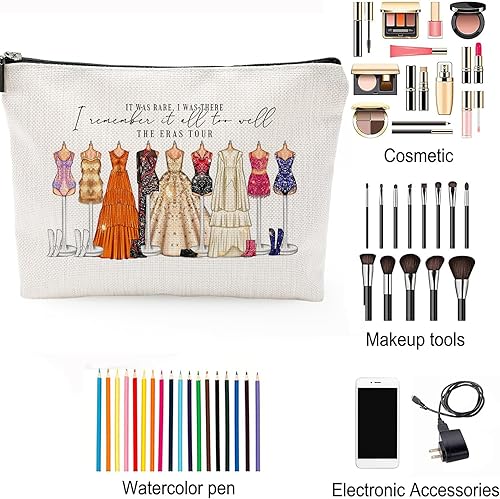 Miniatura 4 de QualityLife The Eras - Bolsa de maquillaje para cantante, para fanáticos de Taylor, regalos de cumpleaños para mujeres y niñas, Blanco, Todo