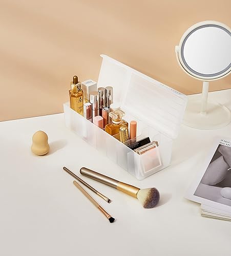 Miniatura 5 de ZHSMYUP Juego de 2 fundas organizadoras de cables de carga, 7 compartimentos, caja de almacenamiento, clasificador de cables USB, escritorio