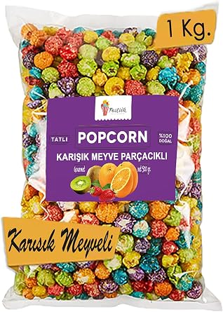 Festiva Mixed Fruit Particle Caramel Popcorn / Popcorn 1 Kg.