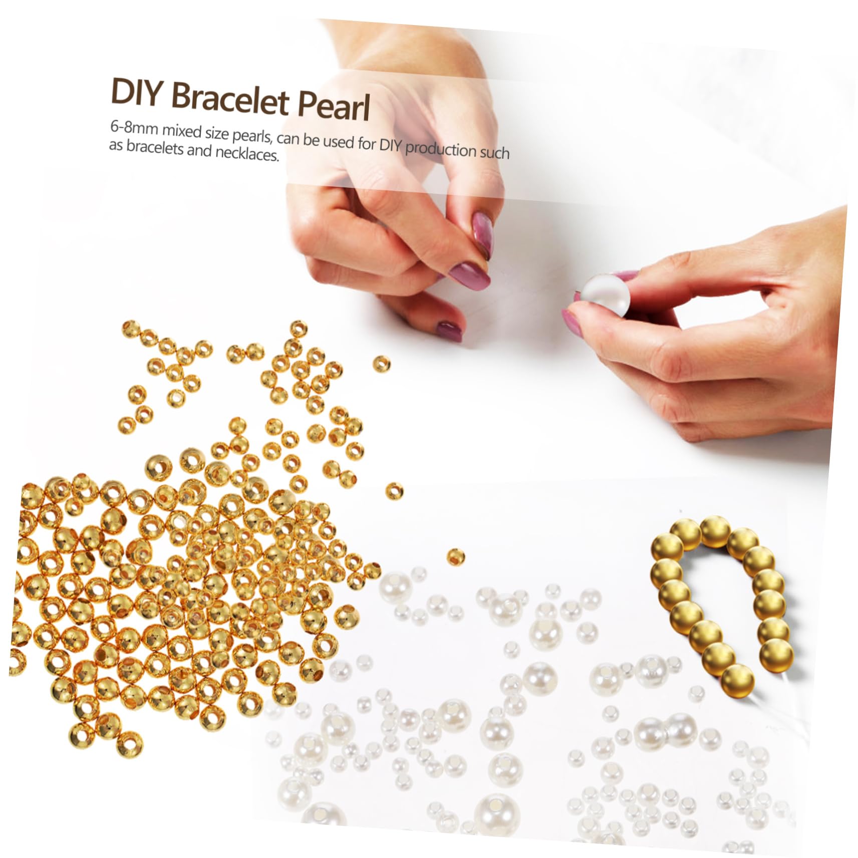 HOMSFOU 2 Set Perline E Per Creazione Gioielli Fai Da Te Distanziatori Per Bracciali E Collane Vari E Accessori Versatili E Alla Moda Per Progetti Creativi 900 Pezzi*2