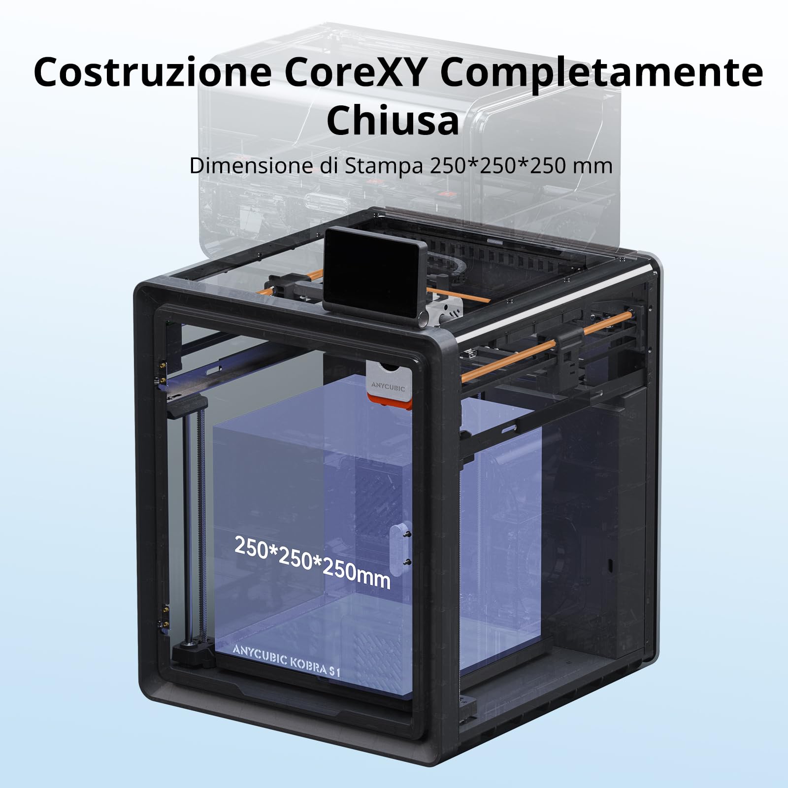 Stampante 3D AnyCubic Kobra S1 Multicolore AI Monitoring - Dettaglio