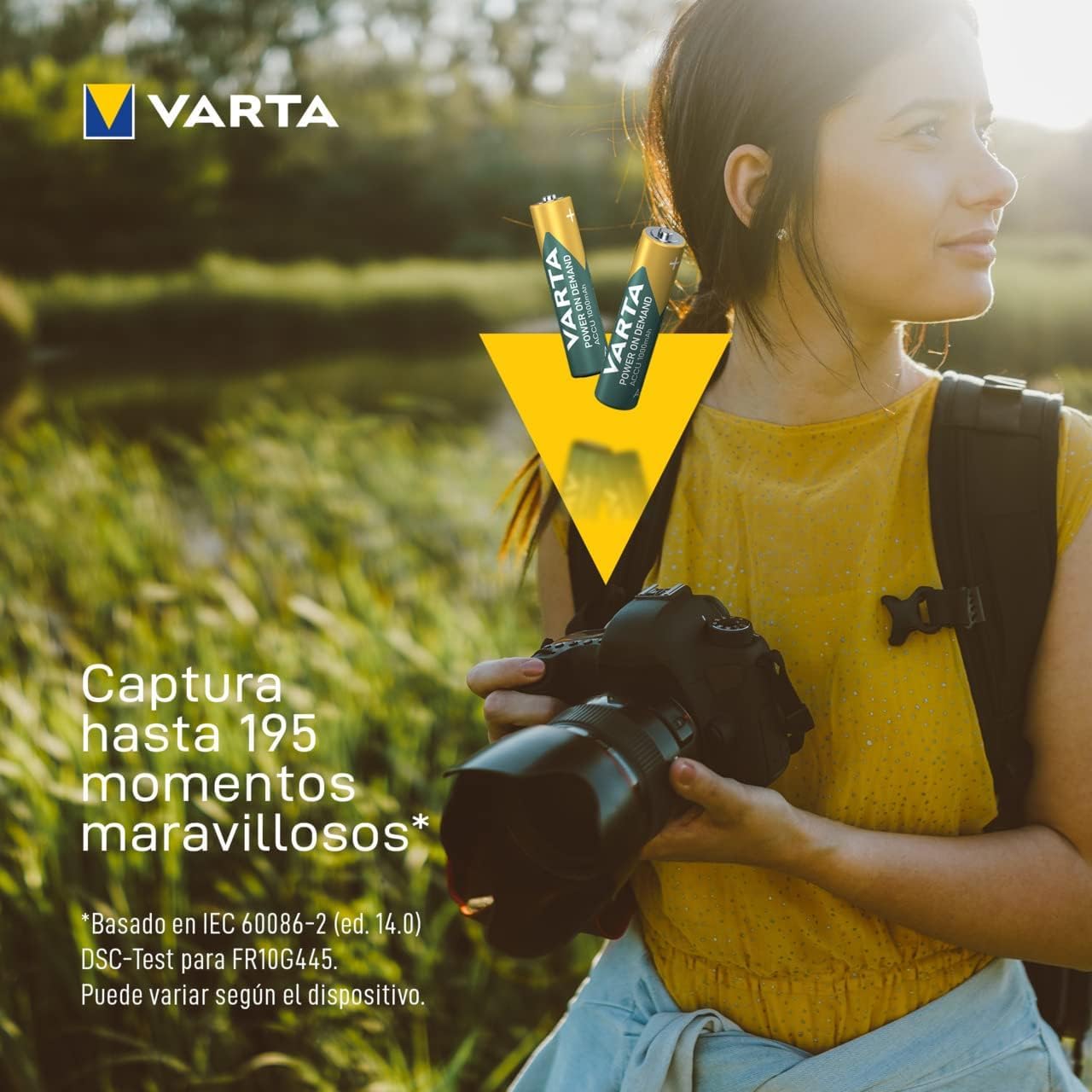 VARTA Power On Demand Rechargeable Battery Ready2Use Pre-Charged AAA Micro 1000 MAh Ni-Mh Battery, Rechargeable Without Memory Effect, Ready To Use, Pack Of 8