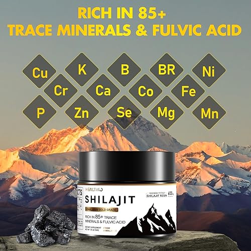 Miniatura 4 de Resina Shilajit, Shilajit del Himalaya pura orgánica del Himalaya, 600 mg de potencia de grado oro, Shilajit para hombres y mujeres con más de 85