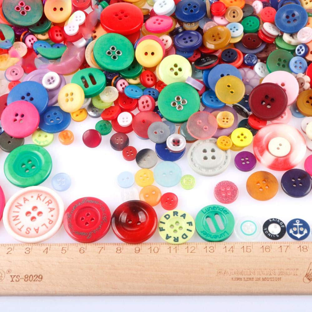 Lot De 600 Boutons En Résine à 4 Trous Pour Travaux Manuels