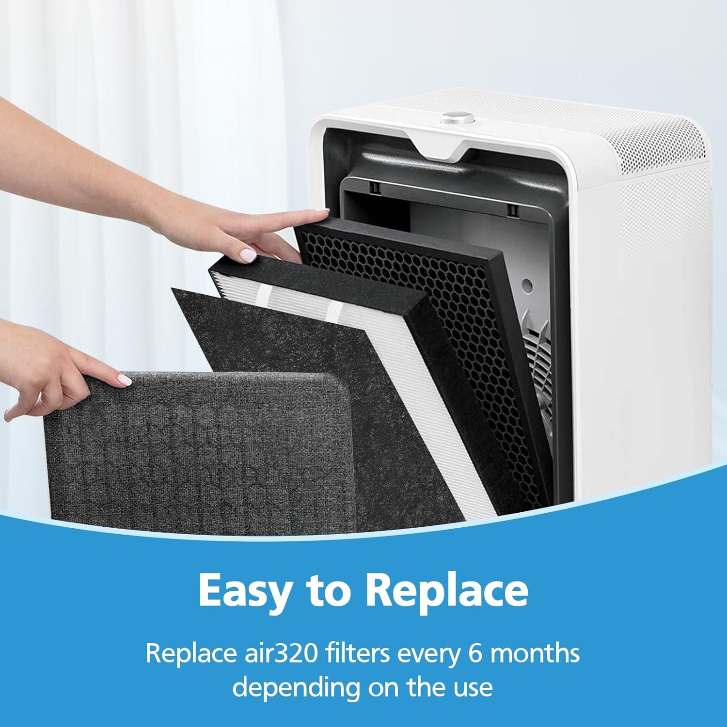 2 Sets Air220 Air 320 Filter Replacement Compatible with Bissell Air320 Air220 2768A 2609A, Include 2 Pack 2678 HEPA+Pre Filters, 2 Pack 2677 Replacement Carbon Filters, Compare Part 2677, 2678, 2804 - Image 9