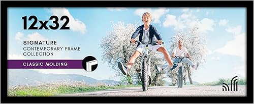 Vista 99 de Americanflat Marco de fotos de 10 x 13 pulgadas con vidrio inastillable - Colección Signature - Marcos de estilo galería hechos de madera de Negro