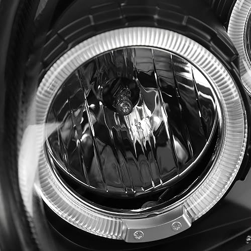 Miniatura 6 de SPEC-D TUNING Faros delanteros LED para proyector color negro, compatibles con Dodge Neon 2000-2002, Plymouth Neon 2000-2002, conjunto de faros