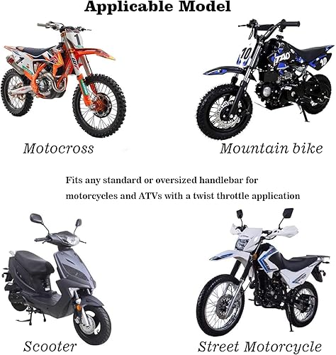 Miniatura 6 de D1M - Agarres universales para manillar de motocicleta de 78 pulgadas, 0.827 in, 0.945 in, para SX EXC KX CRF KLX WR YZ XR (Azul)