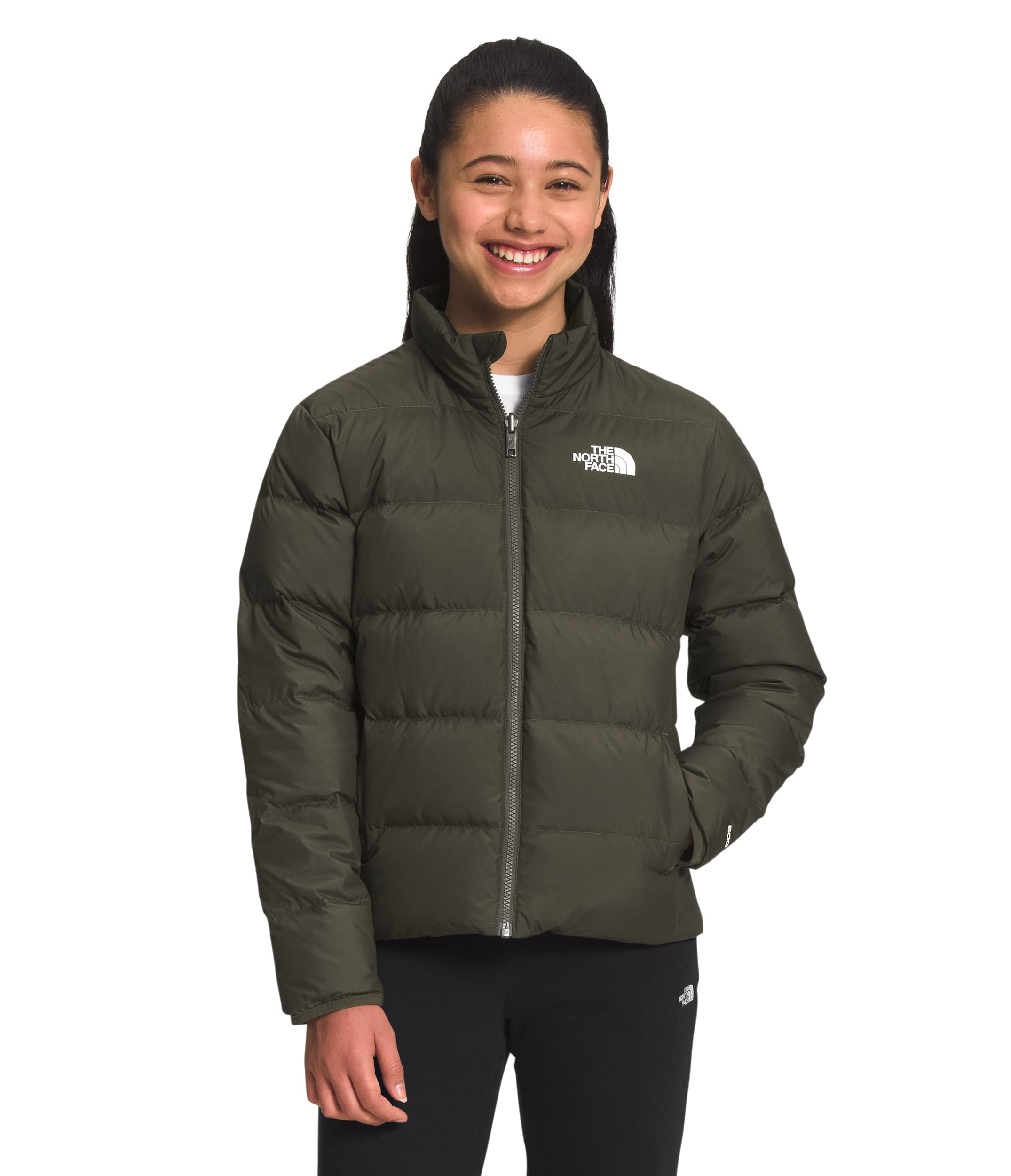 THE NORTH FACE Teen Reversible North Down Jacket, New Taupe Green, S (NF0A7WOQ21L)
