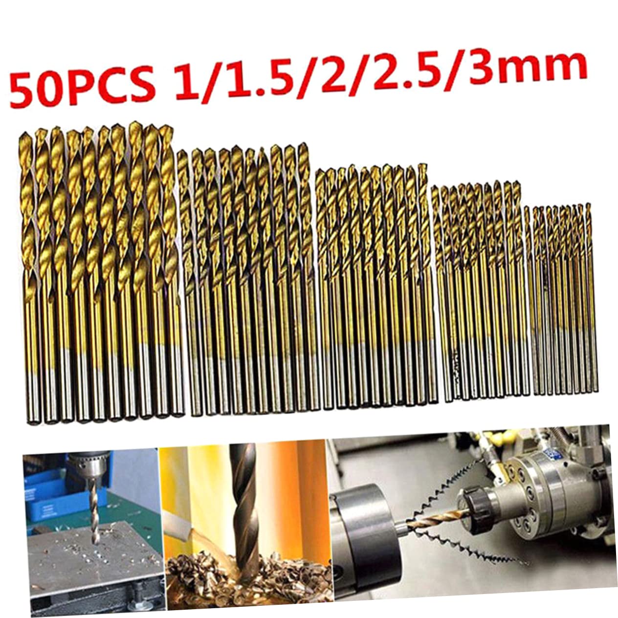 TOPBATHY 3 Set Punte Da Trapano Precisione E Compatibile Con Ferro Angolare E Alluminio 50 Pezzi*3