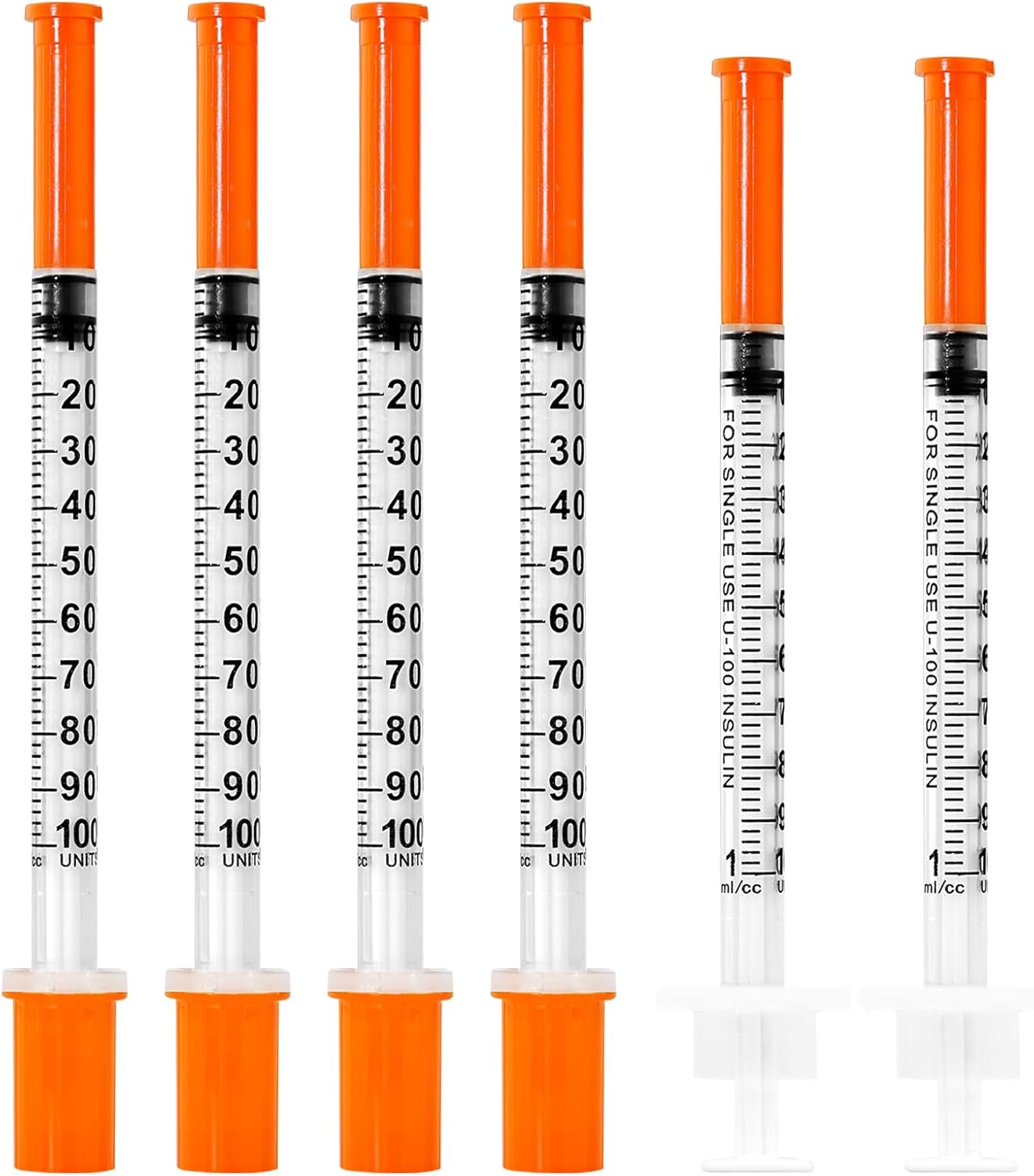 1ml Syringe with Needle, Syringes 1cc 30G 5/16 Inch, Individually Wrapped, Pack of 100