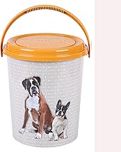 Annastore Eimer mit Deckel für Hundefutter 11 Liter - H 31 cm Ø 26 cm Futterbehälter für Haustiere - 11 Liter Hundefutter Aufbewahrung Futteraufbewahrung Futterbox Hund - Futtertonne Hund ((Hund)