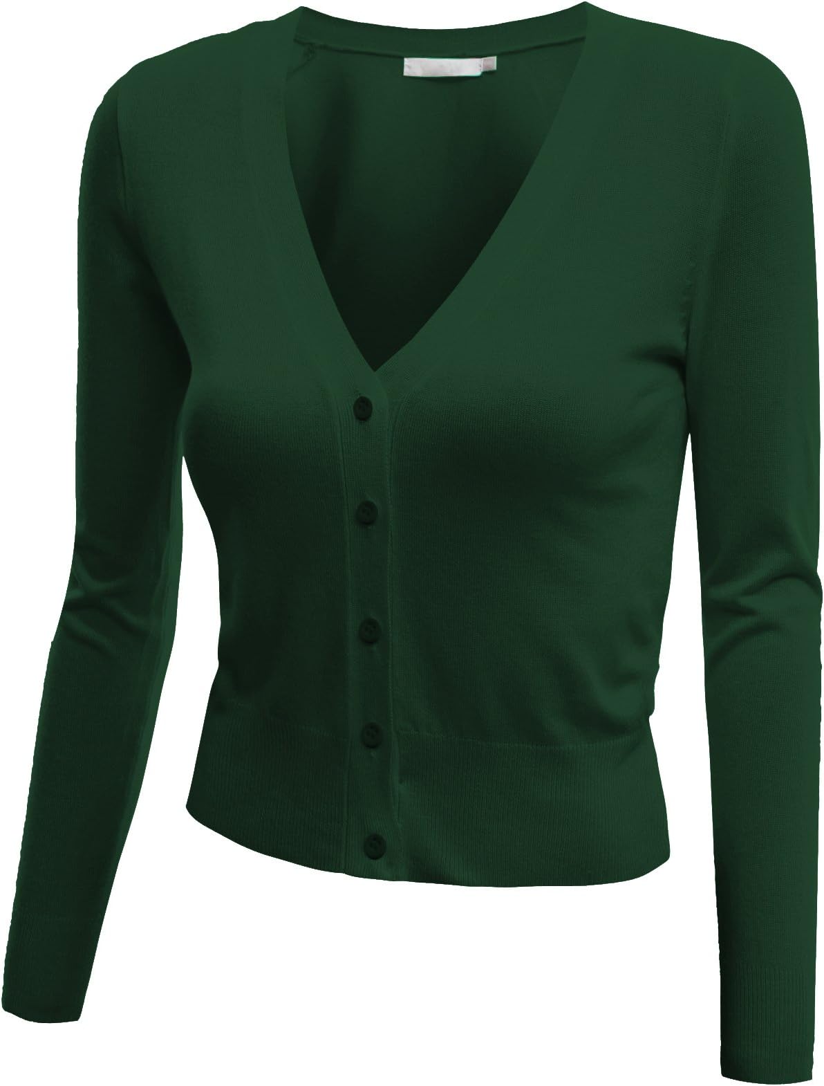 Doublju Short Length Knit Shrug Cardigan GREEN (US-M)