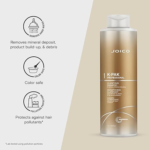 Miniatura 3 de Joico K-PAK Champú clarificador diario para eliminar el cloro y la acumulación Para cabello dañado Repara y previene la rotura Aumenta